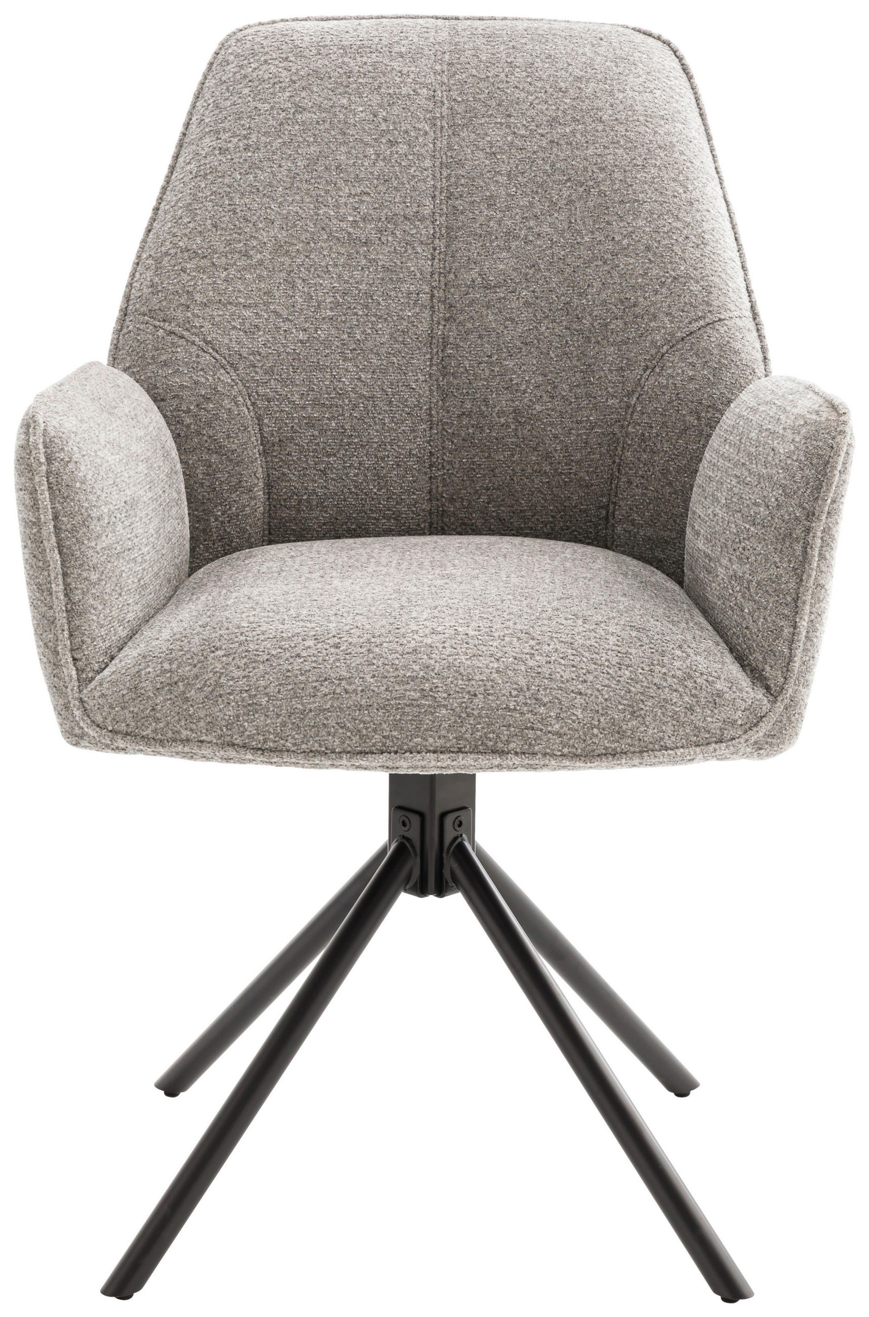 ARMLEHNSTUHL  in Eisen Struktur  - Schwarz/Grau, Design, Textil/Metall (59/88/63cm) - Carryhome