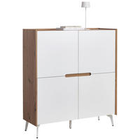 HIGHBOARD , 110/124/40 cm,  - Eiche Artisan/Weiß, Design, Holzwerkstoff/Metall (110/124/40cm) - Carryhome