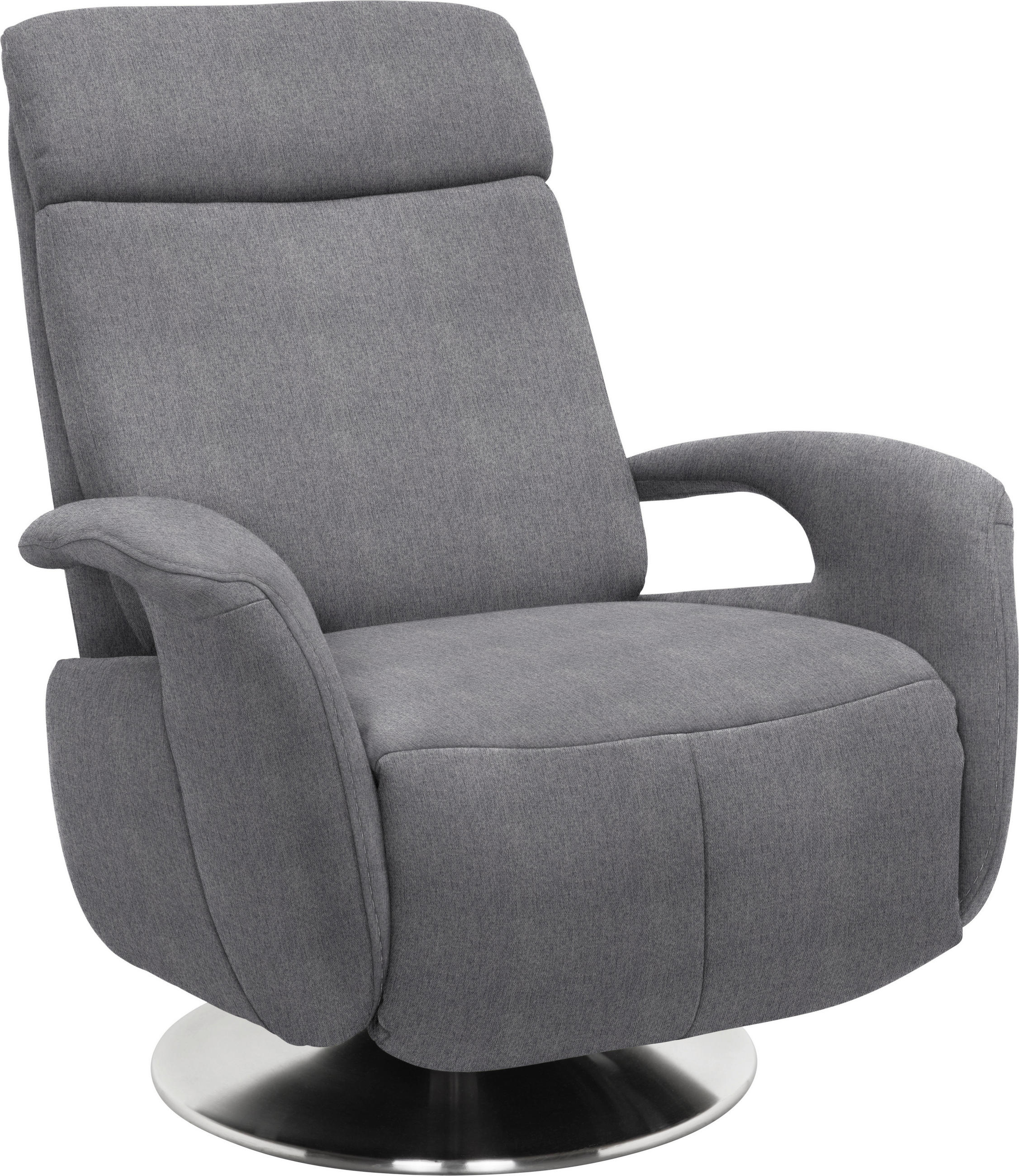 RELAXFÅTÖLJ i textil grå  - stålfärgad/grå, Klassisk, metall/textil (84/109/88cm) - Livetastic