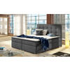 BOXBETT 160/200 cm  in Grau  - Silberfarben/Grau, MODERN, Textil (160/200cm) - MID.YOU
