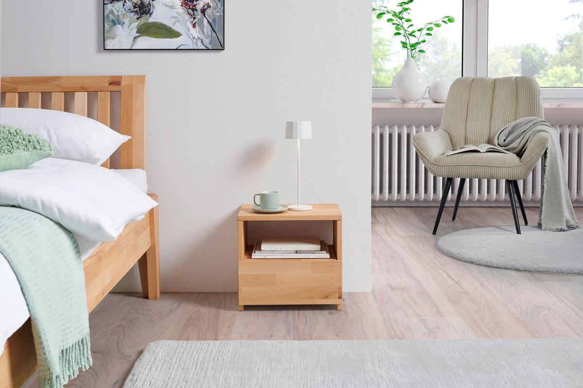 NACHTKÄSTCHEN in Kernbuche Kernbuche  - Kernbuche, Natur, Holz (40/37/33cm) - MID.YOU