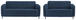 SITZGARNITUR Teddystoff Blau  - Blau/Schwarz, MODERN, Textil/Metall (185/76/90cm) - Livetastic