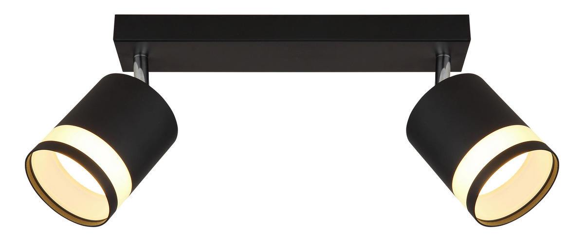 STRAHLER 30/8,2/18,5 cm   - Schwarz/Weiß, Design, Kunststoff/Metall (30/8,2/18,5cm) - Globo