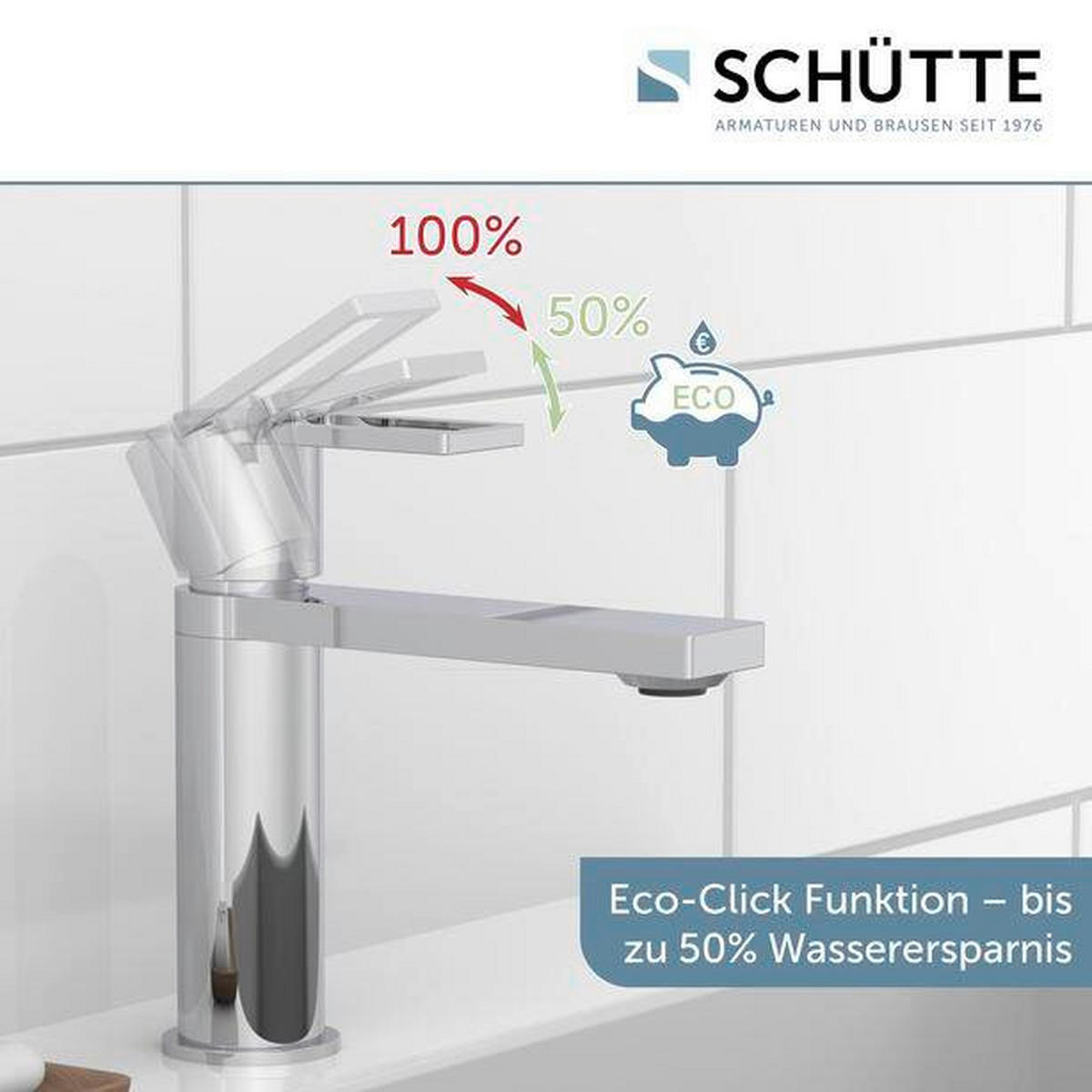 WASCHTISCHARMATUR 5/18/18 cm  - Chromfarben, Basics, Metall (5/18/18cm) - Schütte