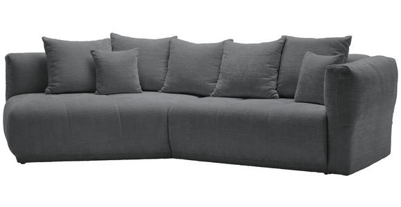 ECKSOFA in Chenille Grau 180/315 cm - Schwarz/Grau, MODERN, Kunststoff/Textil (180/315cm) - Hom`in