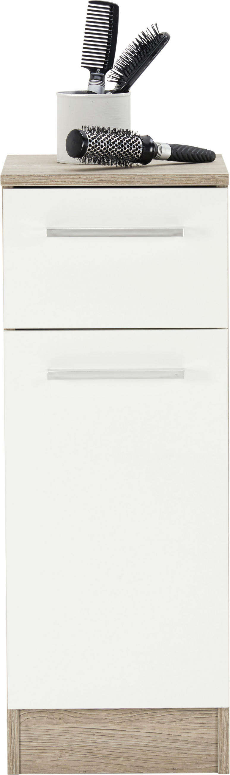 UNTERSCHRANK in   - Chromfarben/Weiss, Design, Holzwerkstoff (30/81/33cm) - Xora