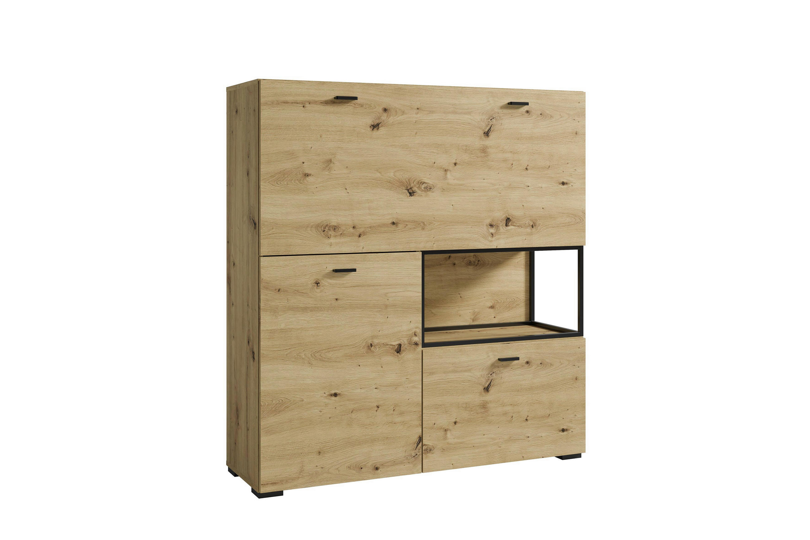 Mid.you Highboard Frame Eiche Artisan 120x127x40 cm