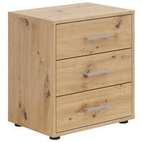 NACHTSCHRANK  - Silberfarben/Grauweiß, Basics, Holzwerkstoff/Kunststoff (50/54/35cm)