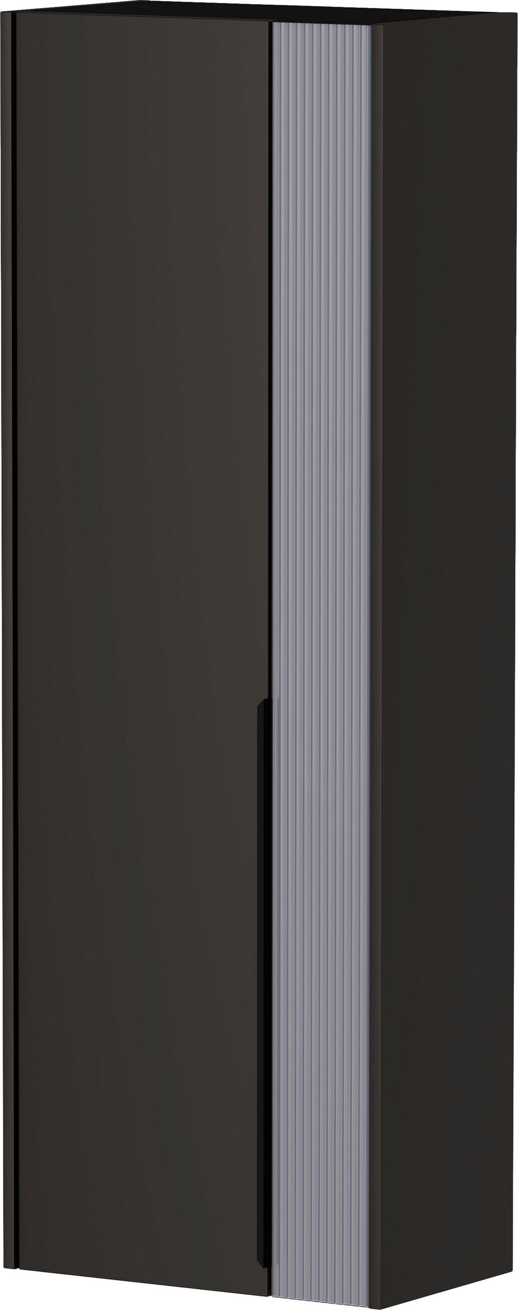 GARDEROBENSCHRANK  in 58/165/34 cm  - Graublau/Anthrazit, Design, Glas/Holzwerkstoff (58/165/34cm) - Dieter Knoll