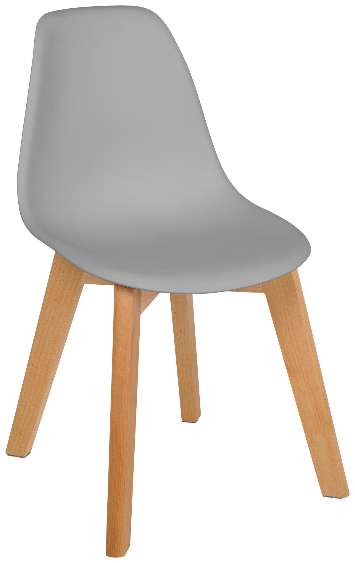 OTROŠKI STOL   31/57/38 cm       siva, barve bukve  - siva/barve bukve, Trend, umetna masa/les (31/57/38cm) - My Baby Lou