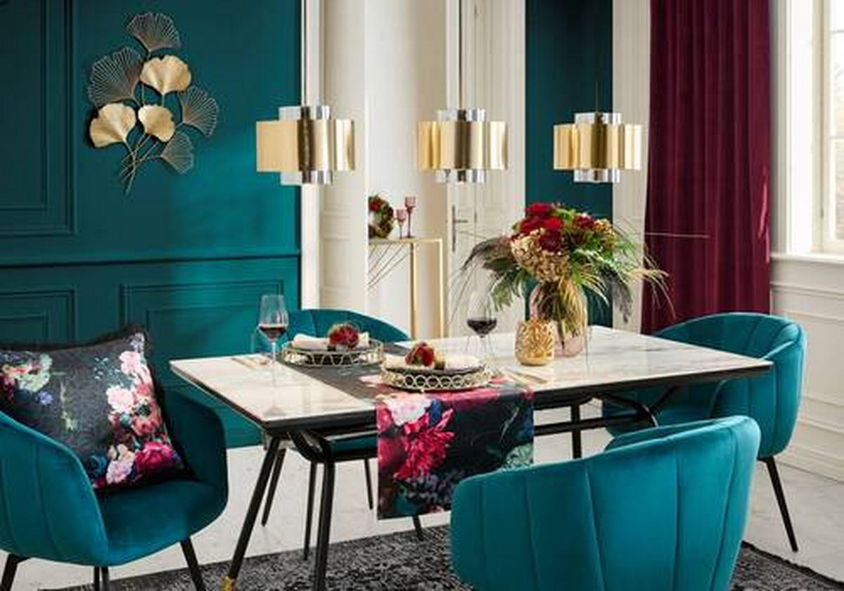 ESSTISCH in Metall, Glas, Holzwerkstoff 160/90/75 cm  - Messingfarben/Schwarz, LIFESTYLE, Glas/Holzwerkstoff (160/90/75cm) - Kare-Design