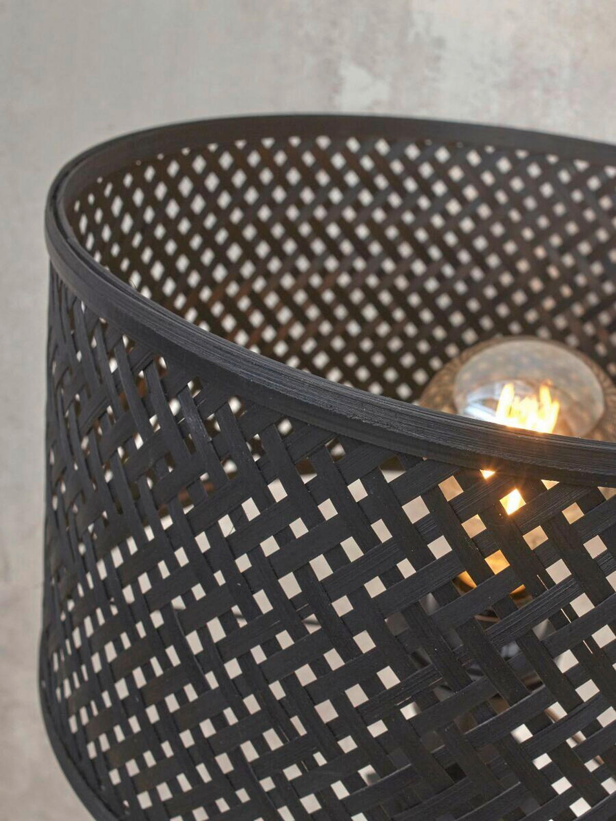 STOLNÍ LAMPA, nástěnný stmívač, 32/56/32 cm - černá, Trend (32/56/32cm) - Good & Mojo