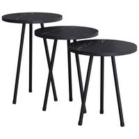 BEISTELLTISCHSET in Holzwerkstoff   - Schwarz, Design, Holzwerkstoff (35cm) - MID.YOU