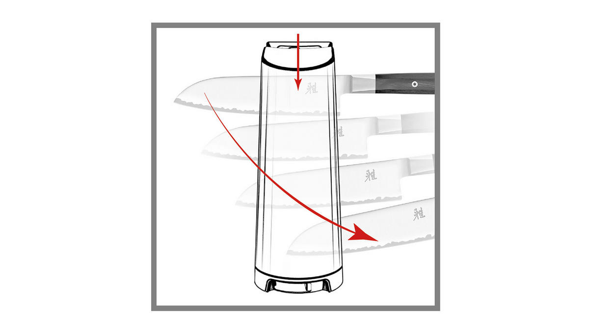 KNIVSLIP V-EDGE  - svart, Basics, plast/keramik - Zwilling