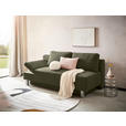SCHLAFSOFA Flachgewebe Dunkelgrün  - Chromfarben/Dunkelgrün, Design, Holz/Textil (205/77-93/99cm) - Novel