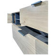 LOWBOARD META in 180/56,2/40 cm - Eichefarben/Anthrazit, Design, Holzwerkstoff/Metall (180/56,2/40cm) - Xora