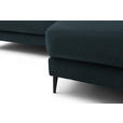 ECKSOFA  in Flachgewebe Petrol  253/177 cm  - Petrol/Schwarz, Design, Textil/Metall (253/177cm) - Dieter Knoll