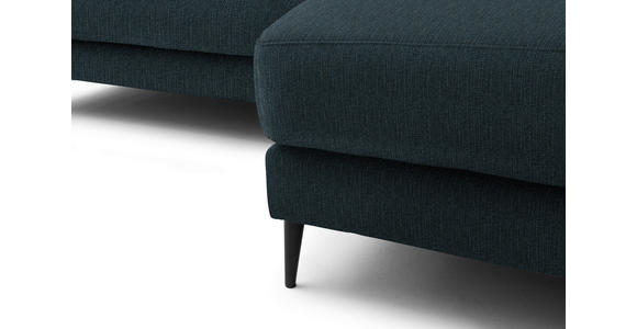ECKSOFA  in Flachgewebe Petrol  253/177 cm  - Petrol/Schwarz, Design, Textil/Metall (253/177cm) - Dieter Knoll