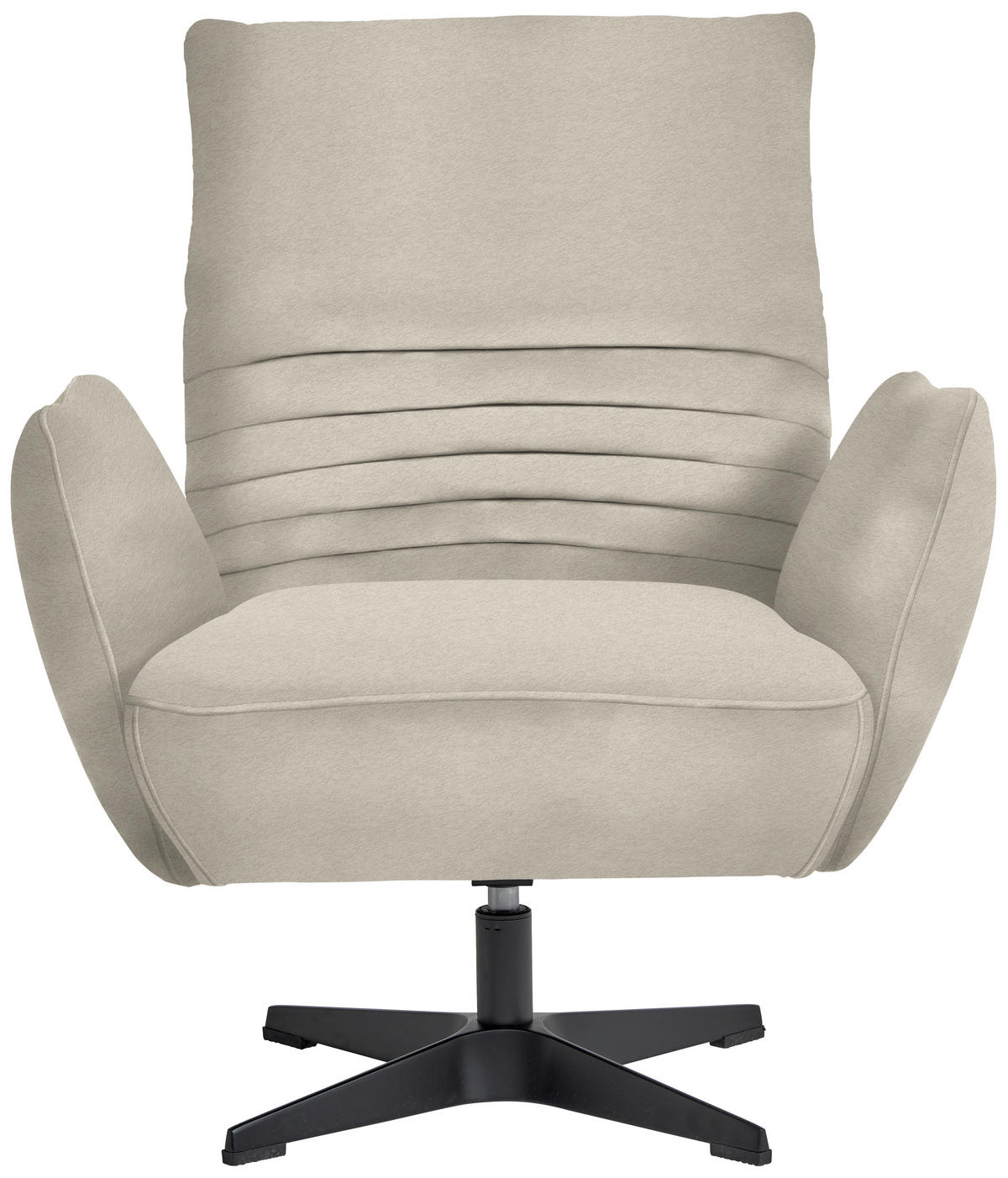 SESSEL in Teddystoff Creme  - Creme/Schwarz, Design, Textil/Metall (60/94/86cm) - Dieter Knoll