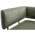 ECKBANK 165/205 cm  in Grün, Schwarz  - Schwarz/Grün, MODERN, Textil/Metall (165/205cm) - Cantus