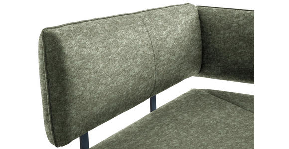 ECKBANK 140/180 cm in Grün, Schwarz - Schwarz/Grün, MODERN, Textil/Metall (140/180cm) - Cantus