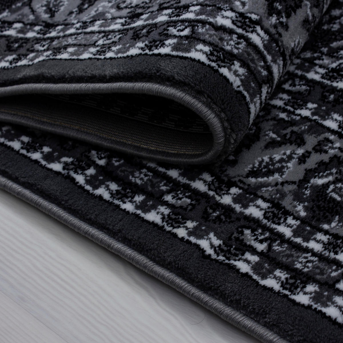 WEBTEPPICH 80/150 cm Marrakesh Grau, Schwarz  - Schwarz/Grau, KONVENTIONELL, Textil (80/150cm) - Novel
