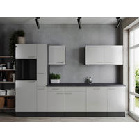 MODULKÖK UTAN VITVAROR 310 cm   i grå, vit  - vit/silver, Design, metall/trämaterial (310cm) - Respekta
