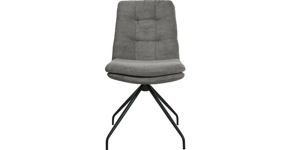 STUHL - Schwarz/Grau, Design, Textil/Metall (49/90/68cm) - Johann Jakob