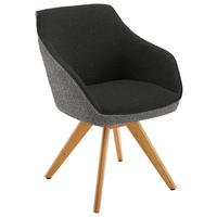 ARMLEHNSTUHL  in Flachgewebe  - Eichefarben/Anthrazit, Design, Holz/Textil (60/84/68cm) - Koinor