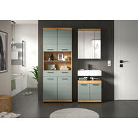 BADEZIMMER 3-teilig  in 134 cm  - Schwarz, MODERN, Holzwerkstoff/Kunststoff (134cm) - MID.YOU