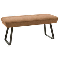 HOCKERBANK 118/50/51 cm   - Cognac/Schwarz, Design, Textil/Metall (118/50/51cm) - Dieter Knoll
