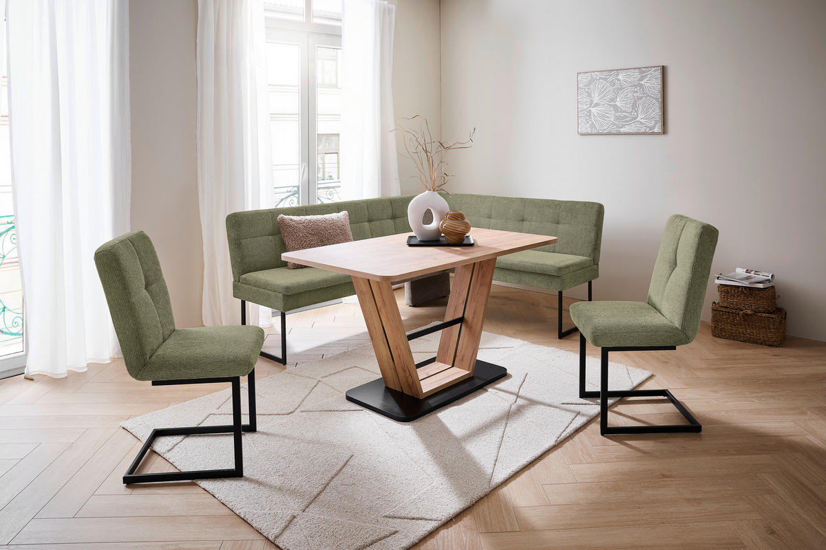 STUHL - Schwarz/Hellgrün, Design, Textil/Metall (45/92,5/62cm) - Novel