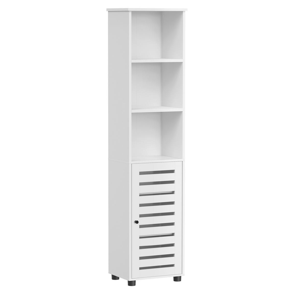 VYSOKÁ SKRINKA, biela, biela, 40/167/30 cm - čierna/biela, Modern, kov/kompozitné drevo (40/167/30cm) - MID.YOU