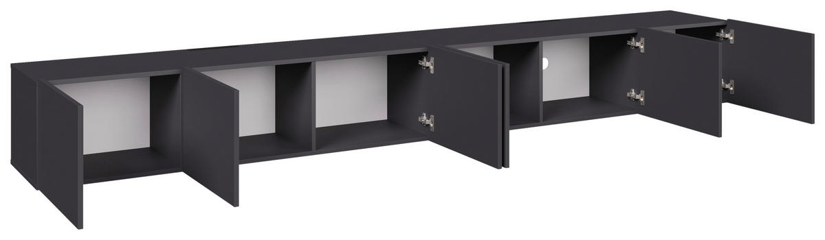 LOWBOARD  300/36,7/42 cm  Beimöbel erhältlich, umfangreiches Zubehör erhältlich, hängend, in verschiedenen Größen erhältlich  - Anthrazit, Design, Holzwerkstoff (300/36,7/42cm) - Hom`in