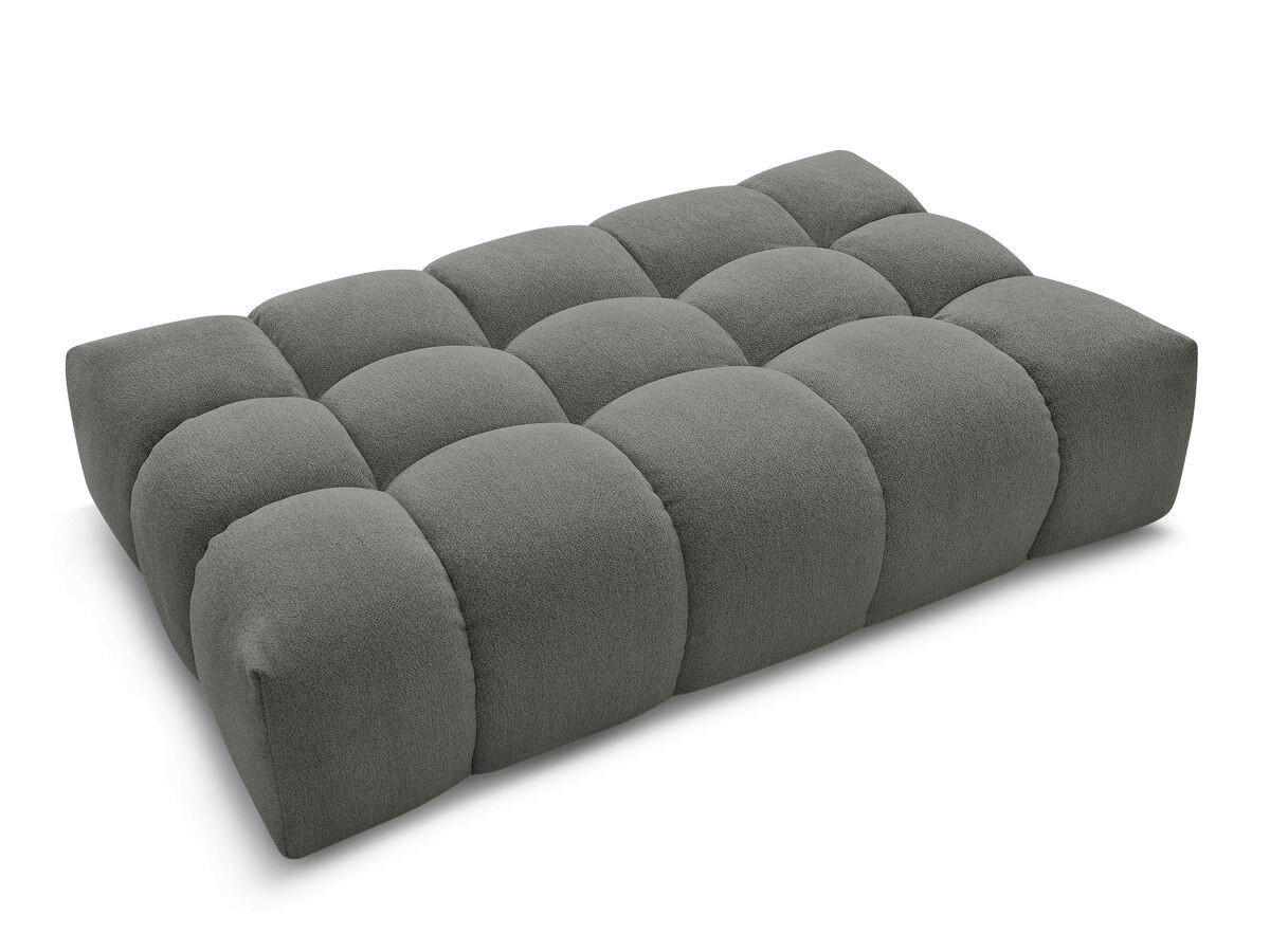 HOCKER EVEREST Flachgewebe Dunkelgrau  - Dunkelgrau/Schwarz, MODERN, Kunststoff/Textil (166/100/40cm)