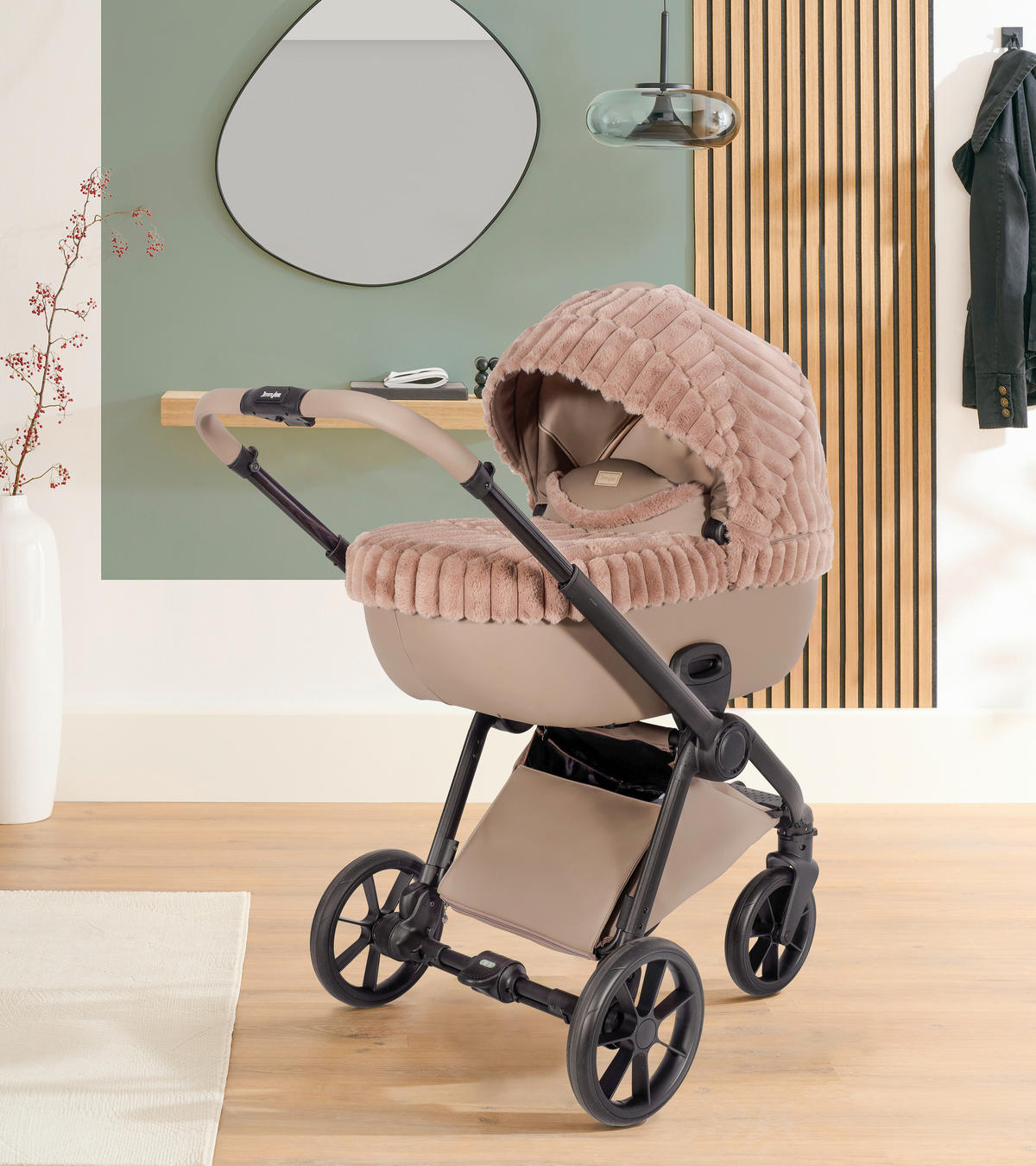 BARNVAGNSSET Facetty  - cappuccino/svart, Design, metall/textil (104,5/62/94cm) - Jimmylee