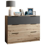 KOMMODE  in 120/92/38 cm  - Schwarz/Eiche Artisan, Design, Holzwerkstoff/Kunststoff (120/92/38cm) - Carryhome