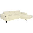 ECKSOFA  in Chenille Creme  279/222 cm  - Creme/Schwarz, KONVENTIONELL, Kunststoff/Textil (279/222cm) - Hom`in