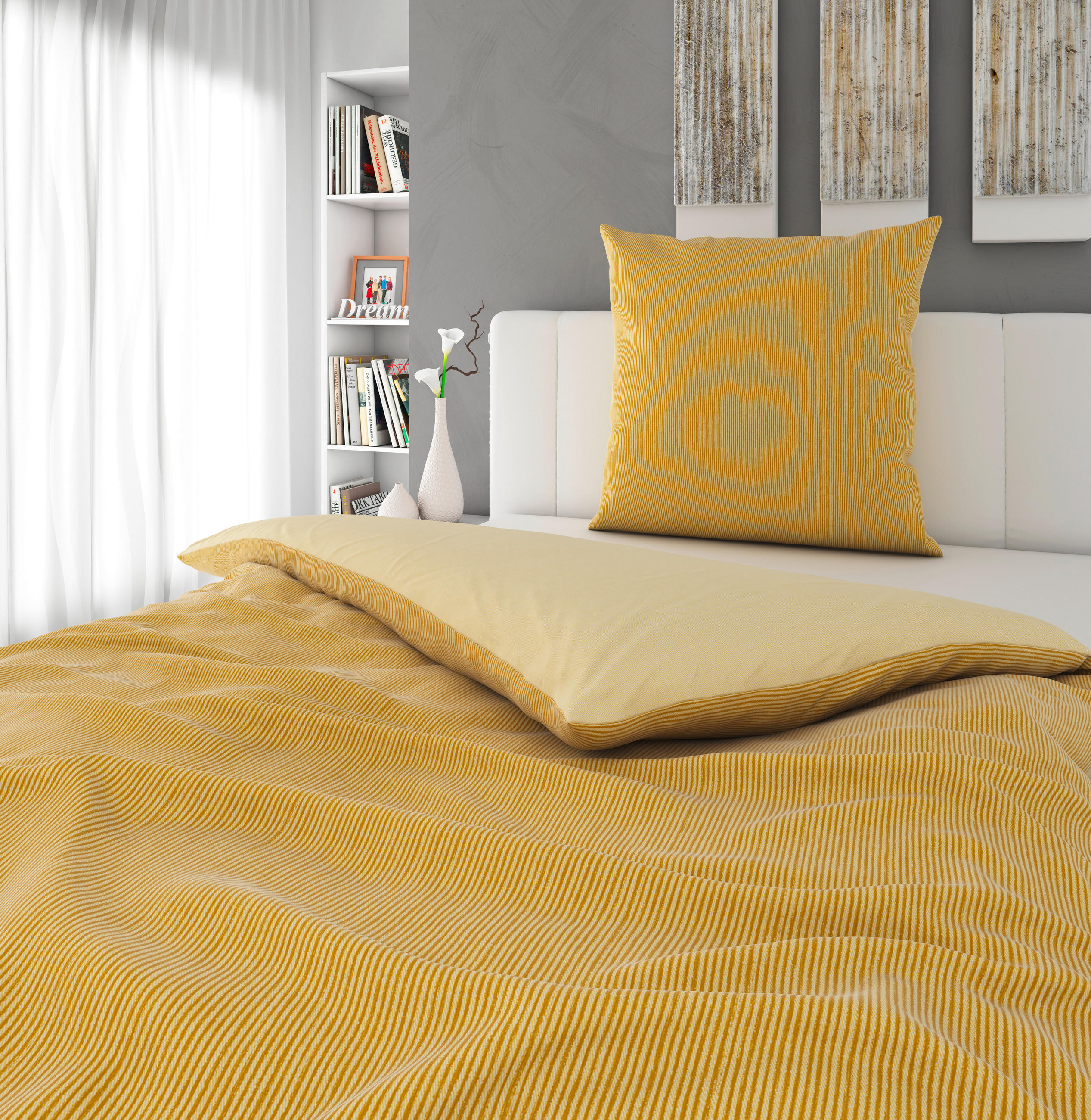 WENDEBETTWÄSCHE Satin 155/220 cm  - Petrol, Basics, Textil (155/220cm) - Bio:Vio