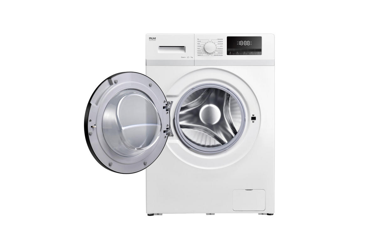 WASCHMASCHINE WA7-ES1416DAI  - Weiß, Trend, Glas/Kunststoff (59,5/85/49,5cm) - PKM