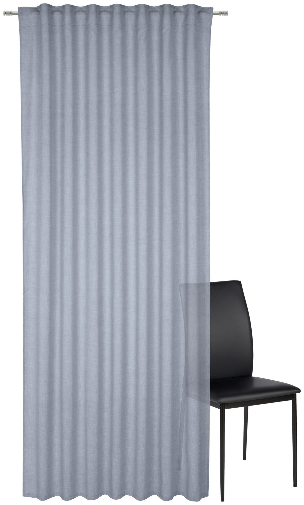 FERTIGVORHANG halbtransparent  - Blau, Basics, Textil (140/245cm) - Esposa