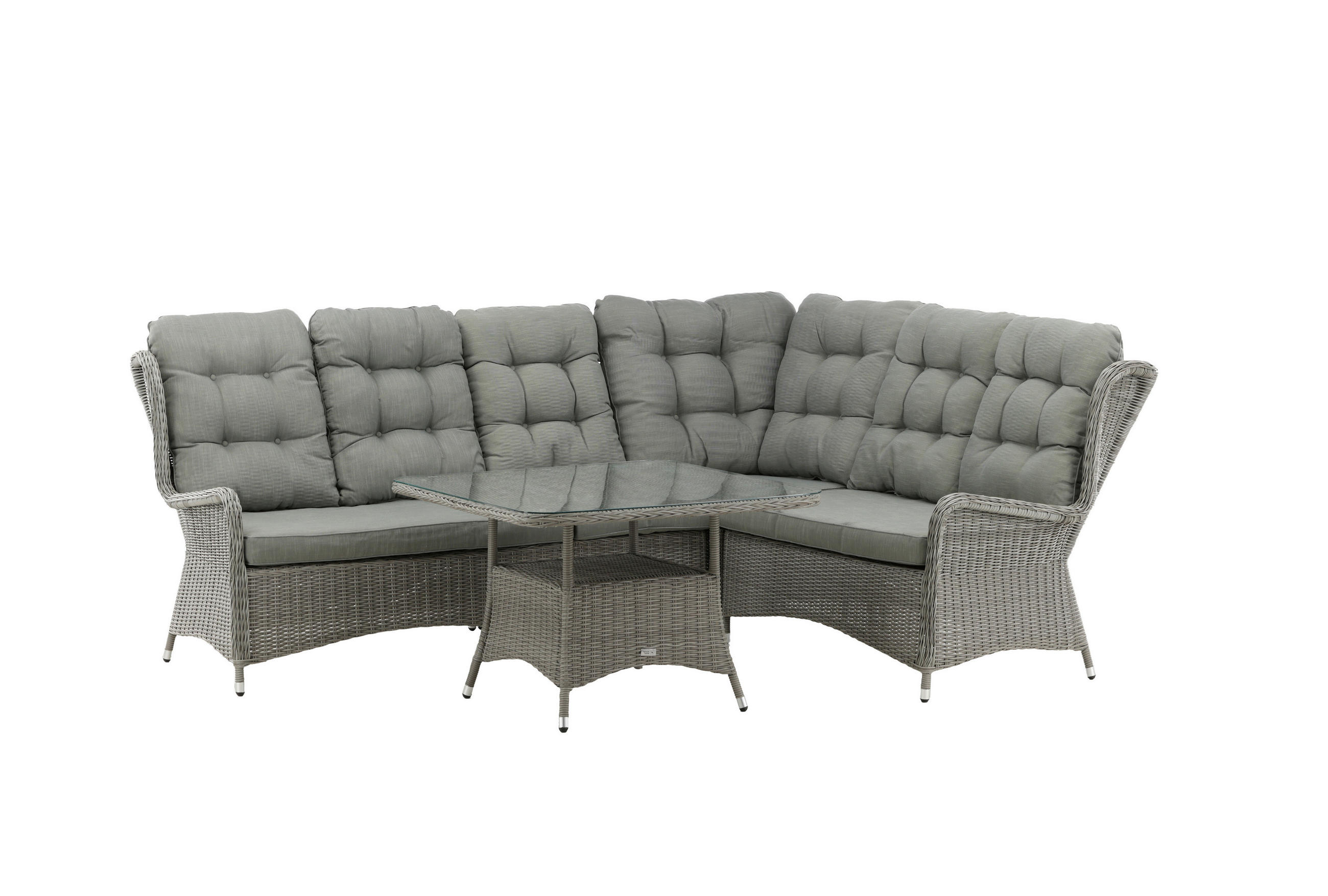 LOUNGEGRUPP  - grå, Klassisk, textil/plast - Gardenson