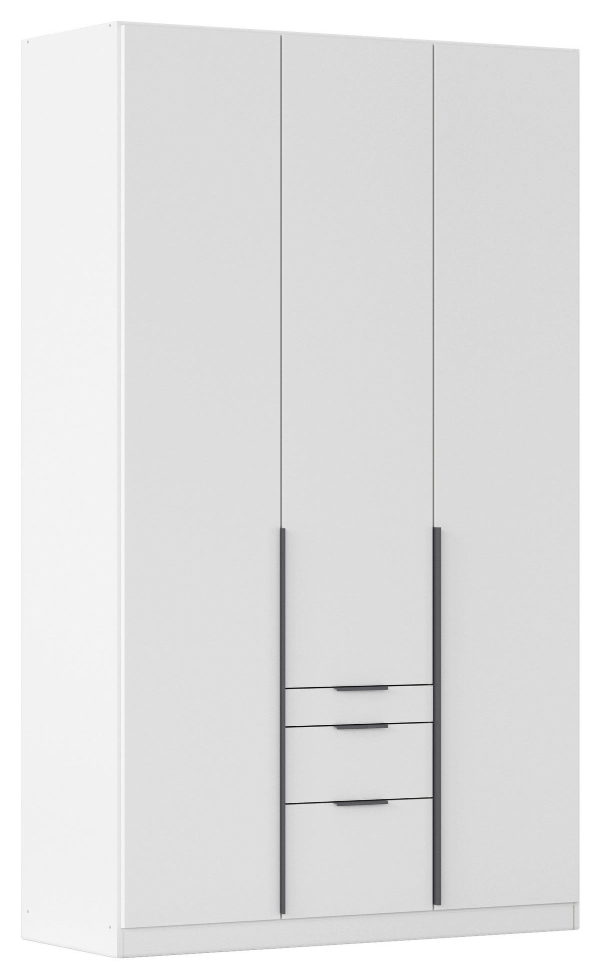 DREHTÜRENSCHRANK in Weiss  - Weiss/Grau, Modern, Holzwerkstoff/Metall (136/229/54cm) - Rauch Möbel