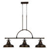 HÄNGELEUCHTE Elstead Emery 133.3/34,3/73 cm   - Bronzefarben, Design, Glas/Metall (133.3/34,3/73cm) - Elstead Lighting