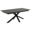 ESSTISCH Schwarz rechteckig  ausziehbar  - Schwarz, Design, Keramik/Metall (200-240/100/75,5cm) - MID.YOU