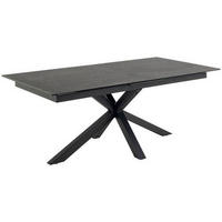 ESSTISCH Schwarz rechteckig  ausziehbar  - Schwarz, Design, Keramik/Metall (200-240/100/75,5cm) - MID.YOU