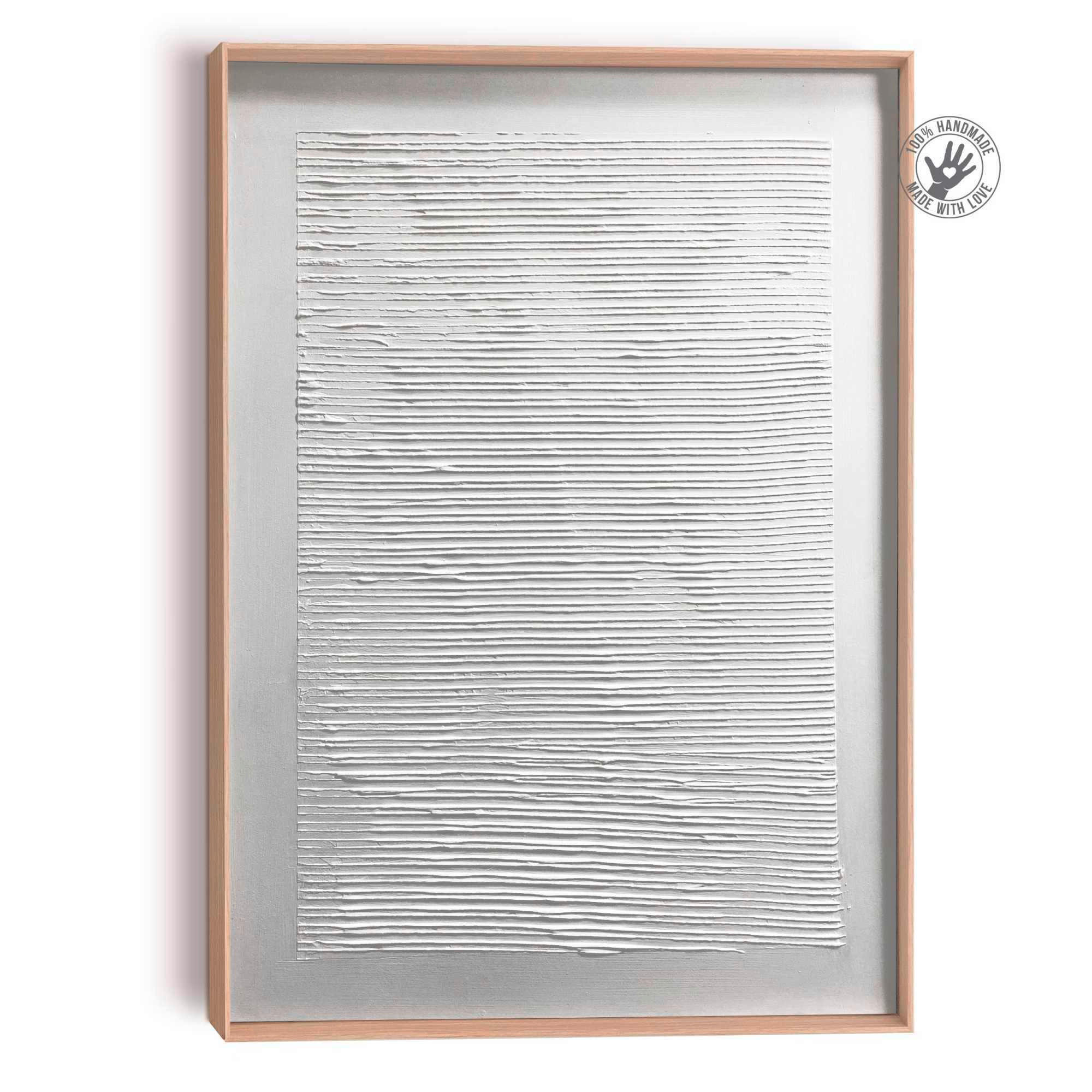 UNIKAT Abstraktes 50/70/3 cm  - Schwarz/Weiß, Basics, Holz (50/70/3cm) - Reinders!