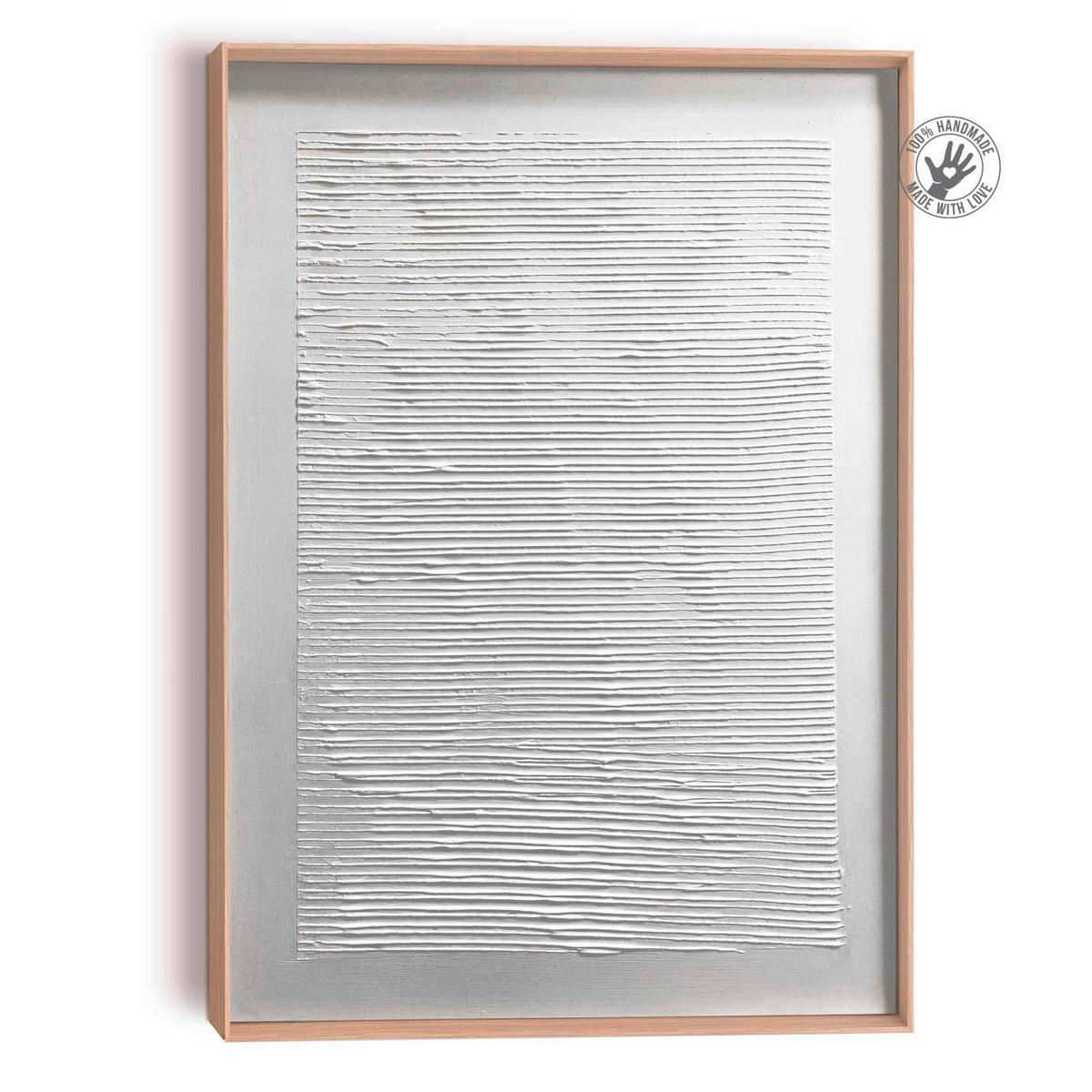 UNIKAT Abstraktes 50/70/3 cm  - Schwarz/Weiß, Basics, Holz (50/70/3cm) - Reinders!