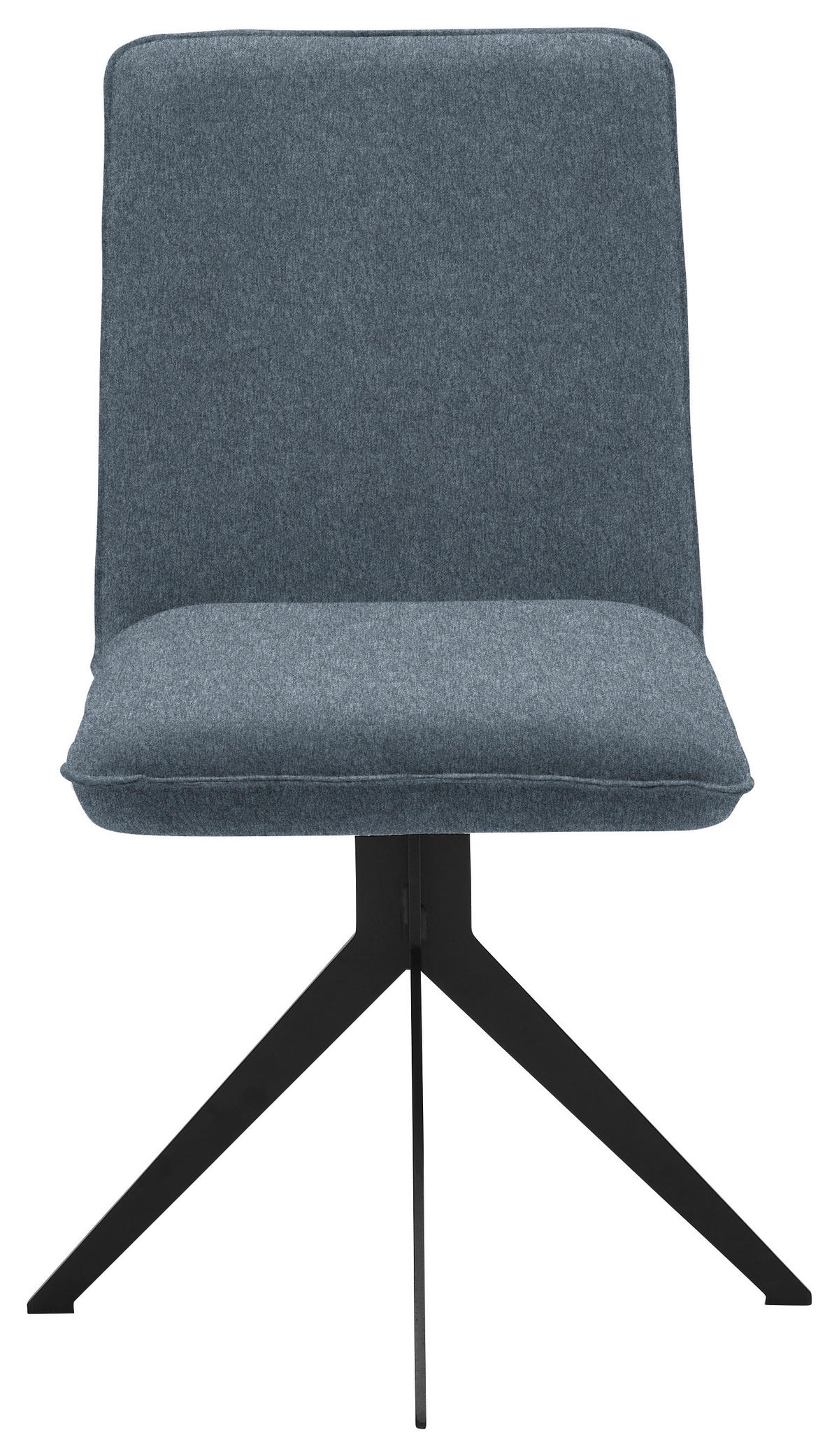 STUHL  in Stahl Webstoff  - Anthrazit/Schwarz, Design, Textil/Metall (46,5/87/64cm) - Voleo