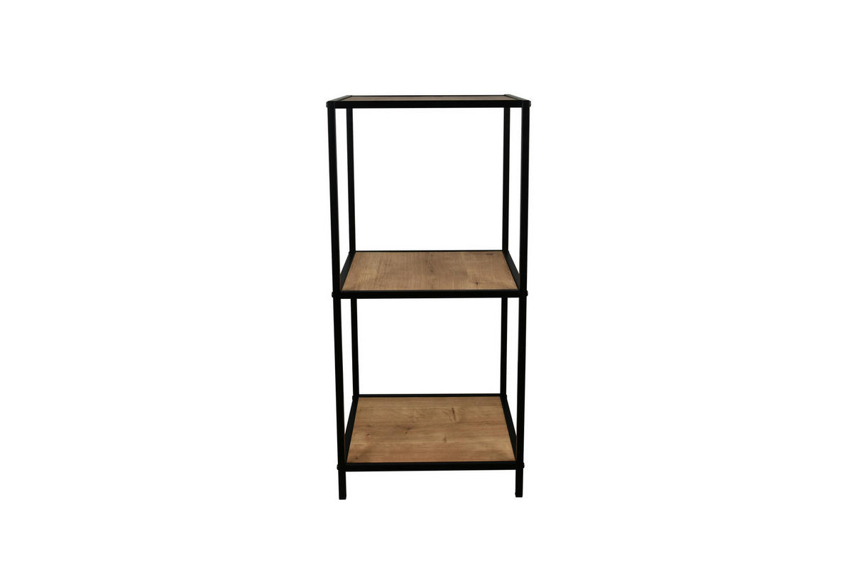 BEISTELLTISCH 40/40/85 cm Schwarz, Eiche Artisan quadratisch  - Schwarz/Eiche Artisan, Basics, Holzwerkstoff/Metall (40/40/85cm) - Milino